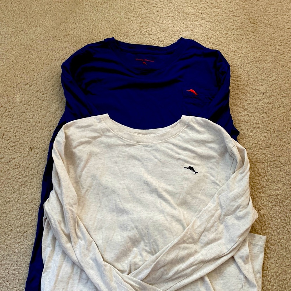 Two long sleeve boys tshirts. Tommy Bahama brand great condition